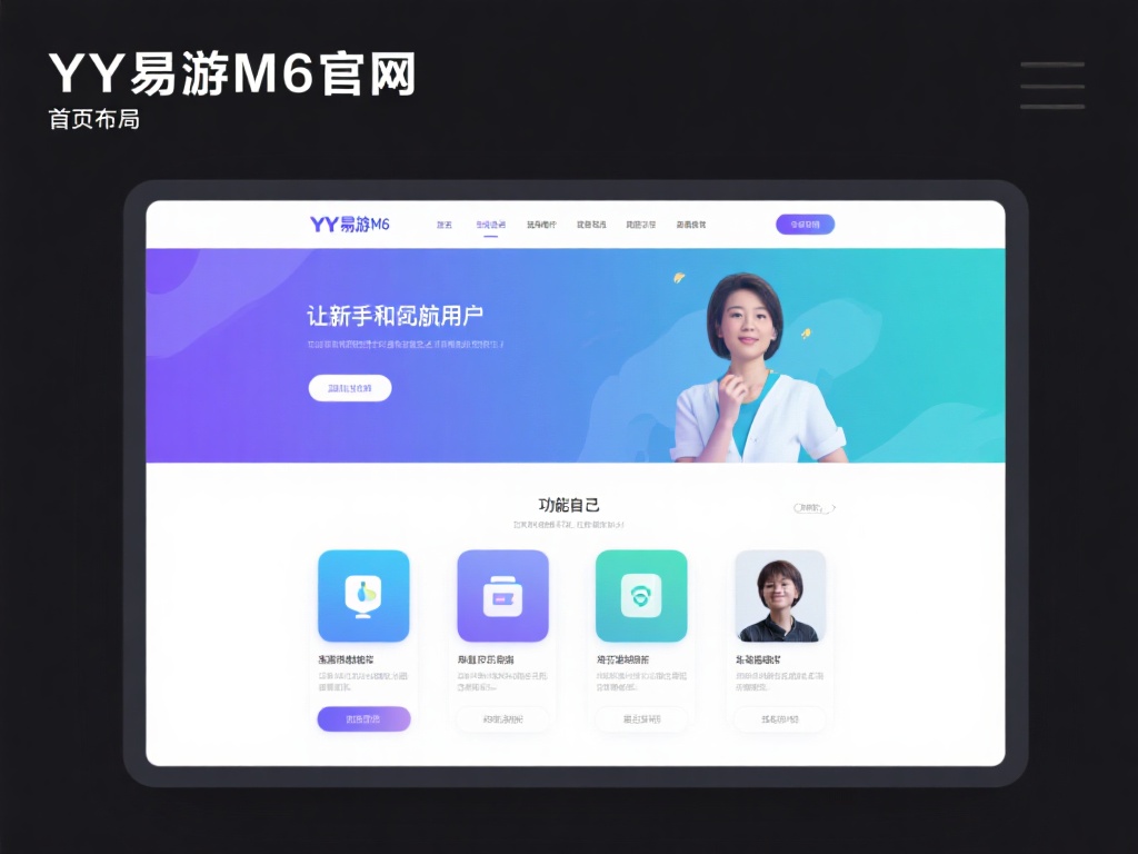 YY易游M6官网的首页布局可谓简洁时尚，采用直观的